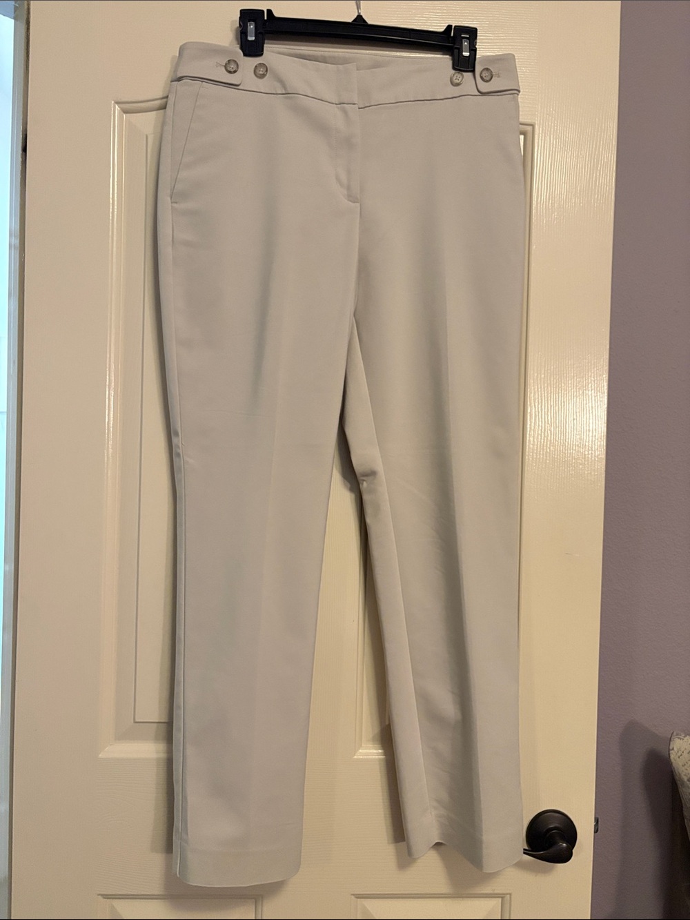 Ann Taylor Stone Straight Leg Pants